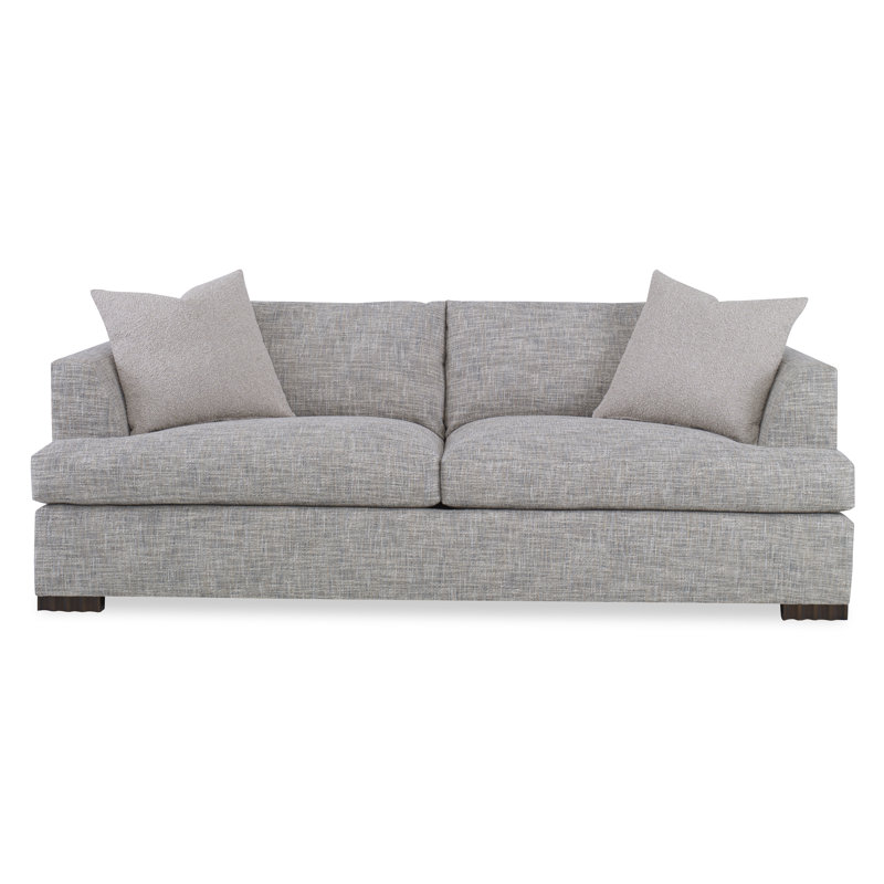 Lucia Boucle and Velvet Sofa, Elise Linen, Espresso