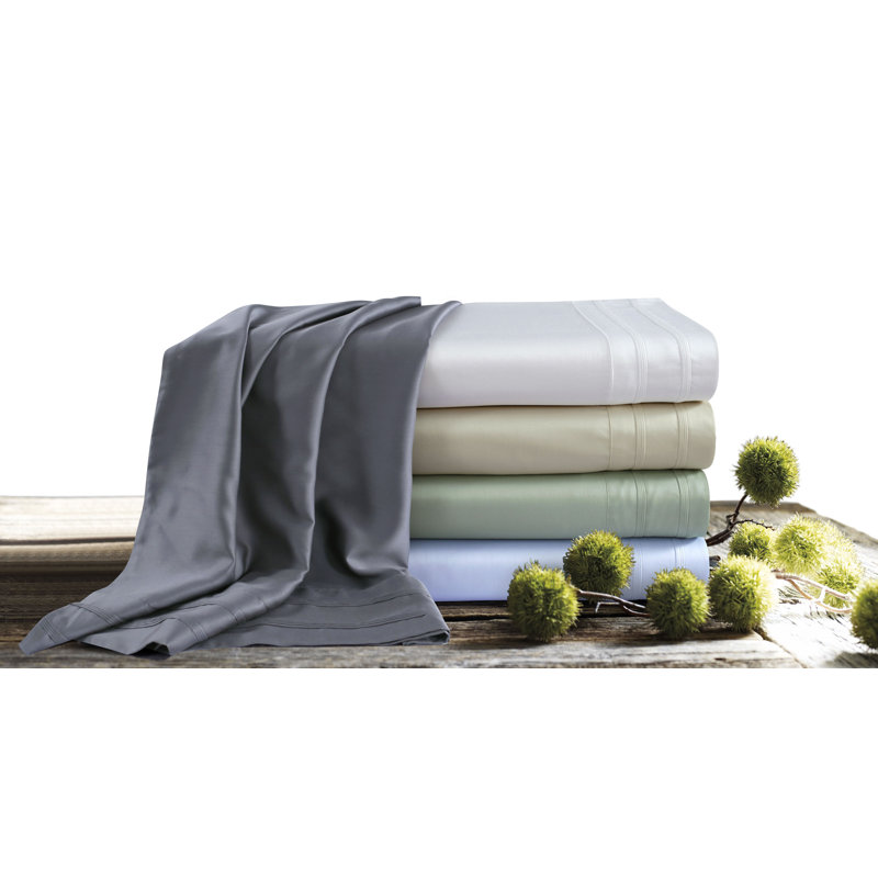 Rayon from Bamboo 300 Thread Count Sateen Extra Deep Pocket Bed Sheet Set, White