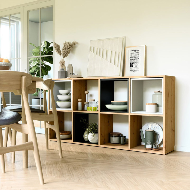 75cm H Standard Bookcase, (2 Shelves) 75cmH x 147cmW x 30cmD, Oak Artisan