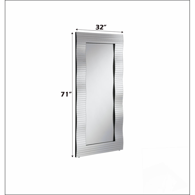 Miroir d'appoint avec cadre en bois composite Dominic Mirror