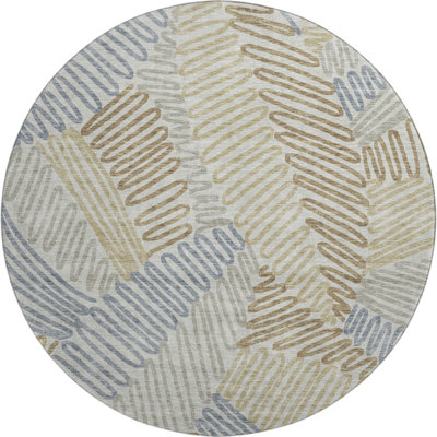Premium Machine Washable Prisco Taupe Rug