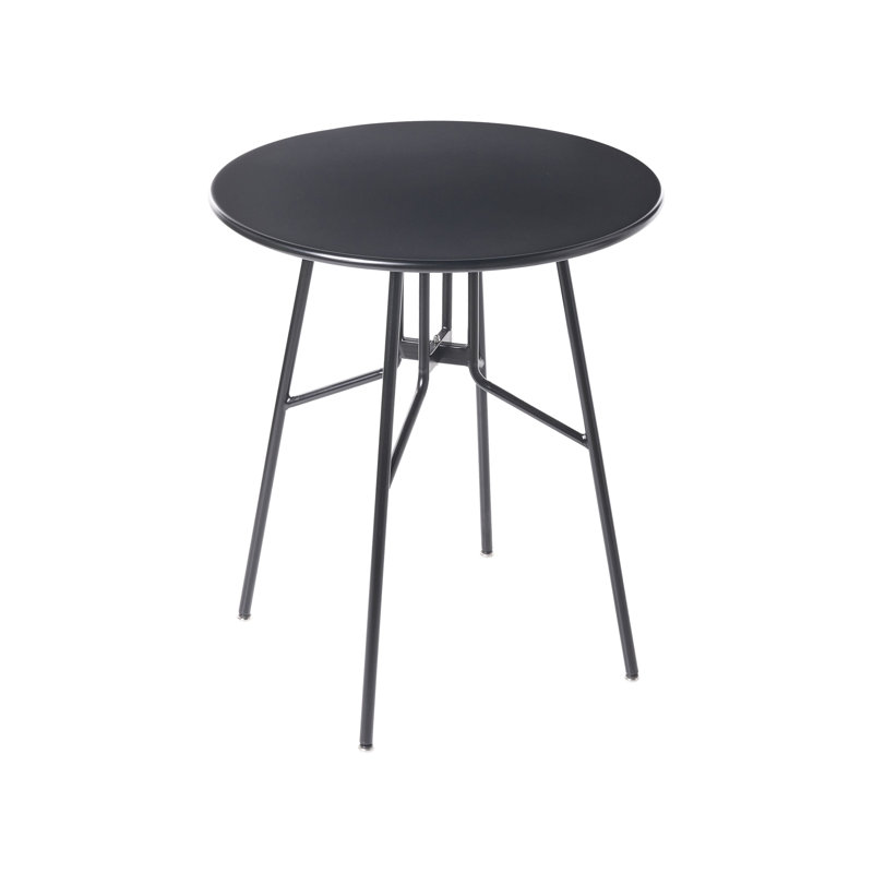 Round 4 - Person 64Cm L Outdoor Bistro Table, Black