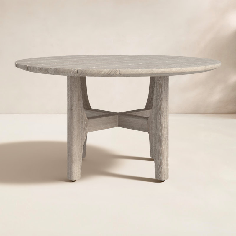 Dawn 31.5" Outdoor Round Coffee Table, Gray Matte, 16.54" H x 31.5" L x 31.5" W