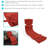 23" x 75" Tufted Chaise Lounge Chair Cushion - Red-1433817687