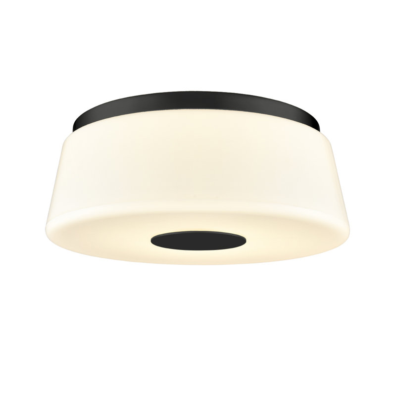 Plafonnier encastré Gavrilin, Ébène, H 6 po x l 15,6 po x P 15,6 po