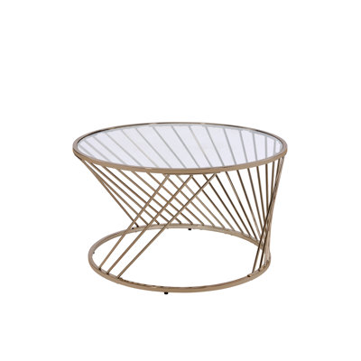 Bluelipe Clear Glass Top With Coffee Table