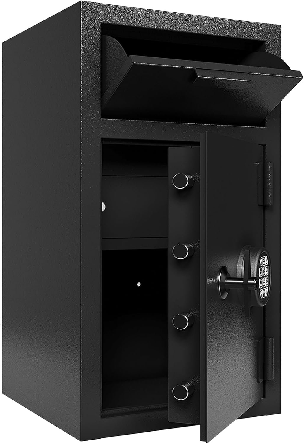 Kavey 7.0 Cub Waterproof Fireproof Large Safe Box With Depository Drop Slot Double Door Biometric Safe Removable Shelf Mute Function Documents Cash Jewelr - View #9