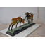 Machesney Fighting Deer Bronze Statue Mounted on a Marble Base Size: 32" x 8" x 14"H