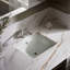 Lavabo de salle de bain rectangulaire encastré en métal avec trop-plein Iron Plains-13237557
