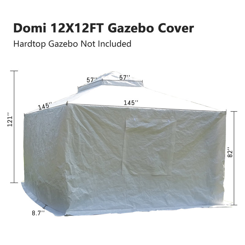 Housse universelle d'hiver pour pavillon de jardin, H 121 po x l 145 po x P 145 po
