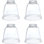 Abat-jour de ventilateur de plafond cloche en verre H 5 po x l 4,13 po (à visser)