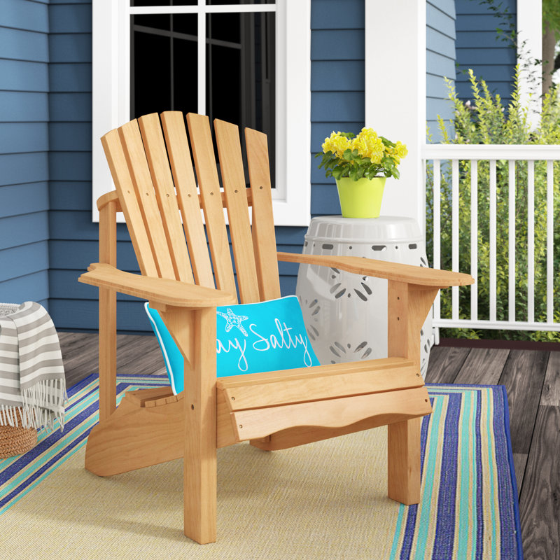 Chaise Adirondack en bois massif Boothe
