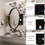 Armoire à pharmacie 31,5 pouces à cadre en métal avec miroir, tablettes réglables et rangement pour salle de bain, noir mat | Idée de cadeau