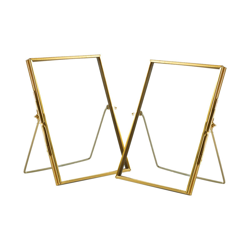 Nicola Spring - Standing Metal Picture Photo Frame, Gold, 19cm x 14cm, 2