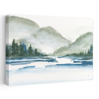 Mountain Fog - Blue Fog Foggy Gray Art