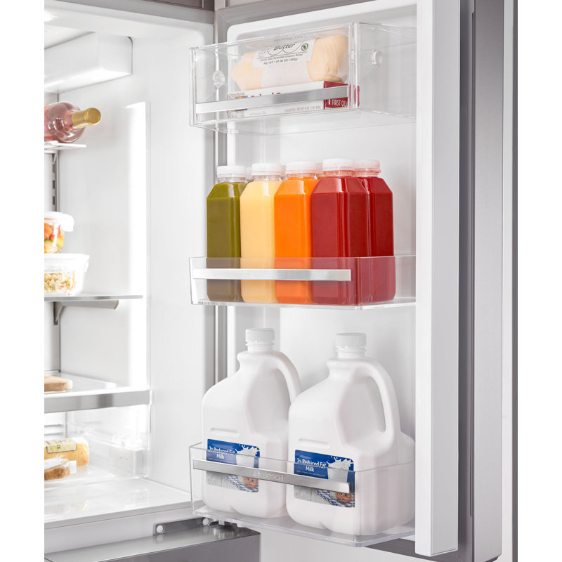 800 Series Bosch 36" Counter Depth 20.8 cu. ft. Smart ENERGY STAR French Door Refrigerator with Flex Bar, Stainless Steel