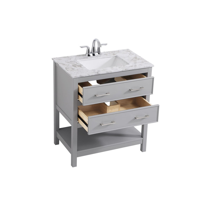 Ensemble de meuble-lavabo simple 30 po Martins, Gris