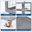 Chariot-plateforme pliable robuste 6-en-1 avec côtés en filet amovibles - Capacité de 1800 lb - Roues verrouillables - Chariot à plat polyvalent pour entrepôt, garage, épicerie, buanderie