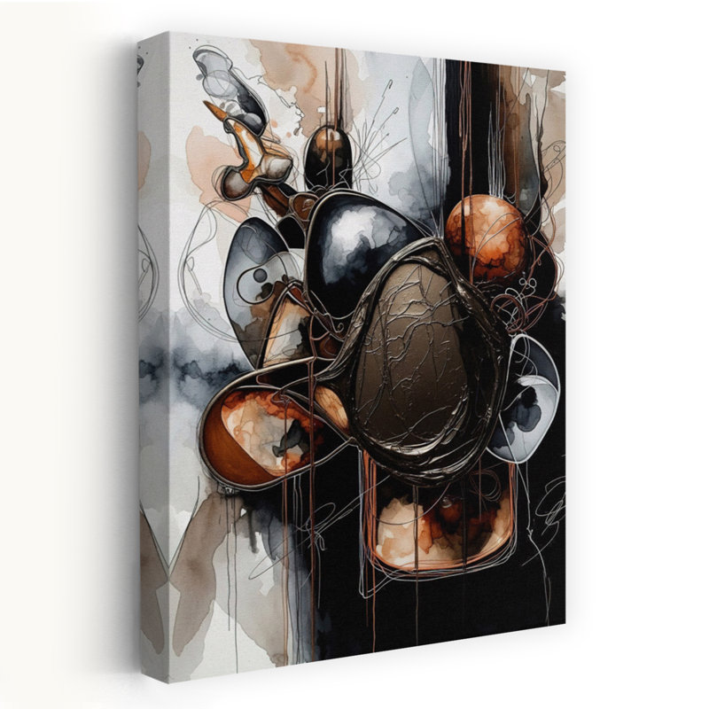 Contemporary Art Abstract Industrial Modern Wall Art by Miguel Bruzual - Wrapped Canvas Print, 60.96 cm H x 40.64 cm W