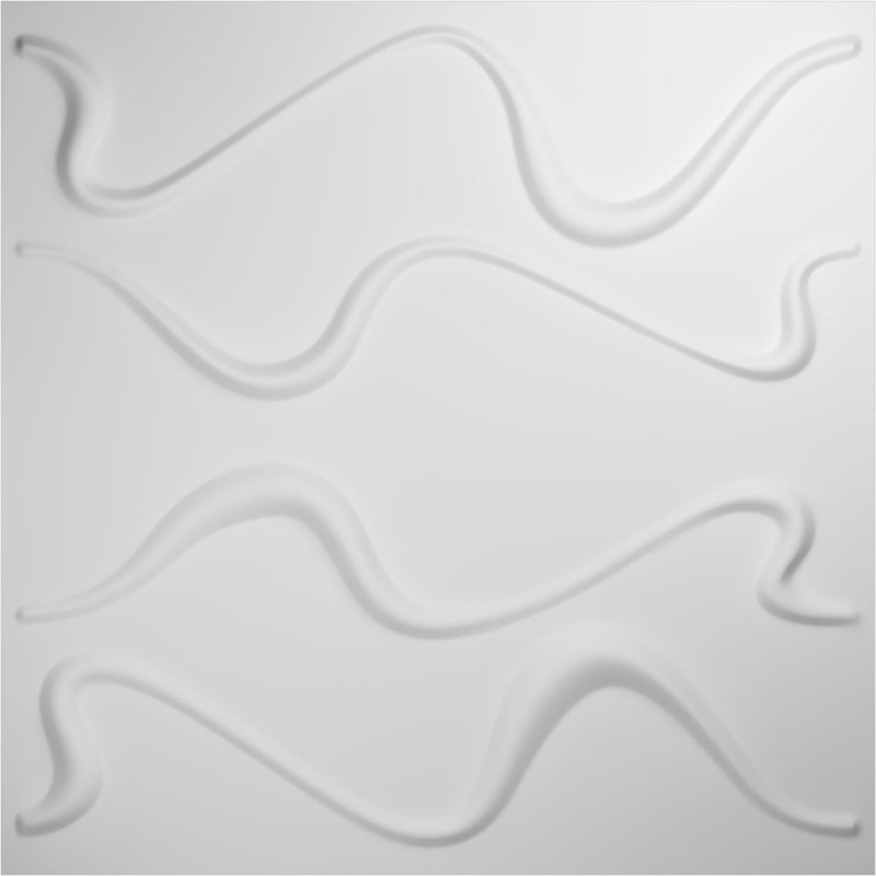 White Textured PVC 3D Decorative Wall Panel 19.63" x 19.63"