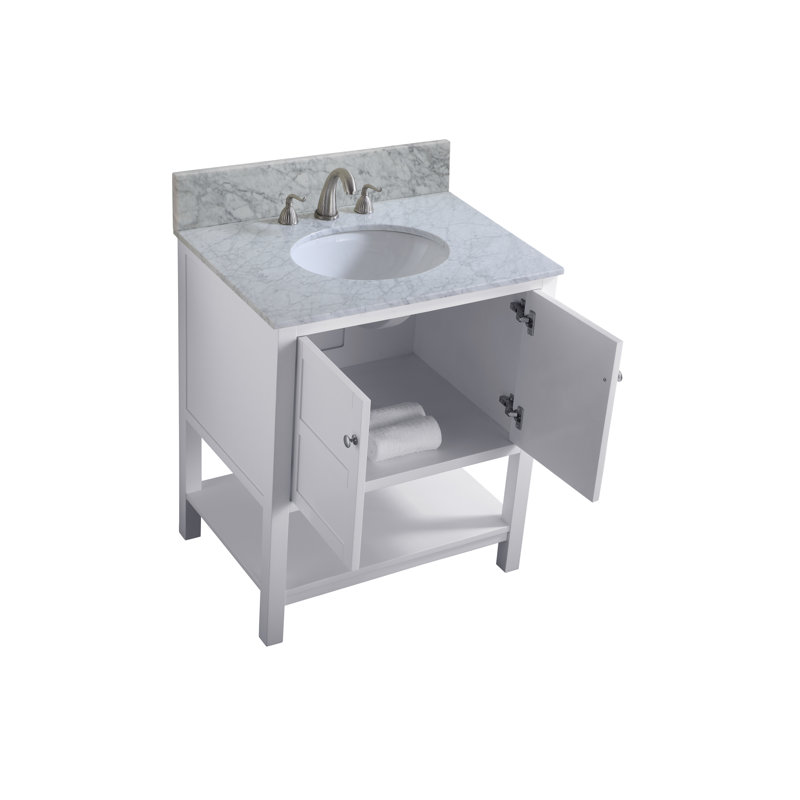 Ensemble de meuble-lavabo simple 30 po Amyra, blanc