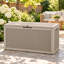 Boîte de rangement extérieure 120 gallons, boîte de rangement en résine imperméable et verrouillable avec siège-131176325