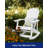 Outdoor Rocking Chair,Adirondack Rocking Chair,Patio Rocker Chair With Wide Back,Oversized Rocker Chair Look Like Real Wood, For Lawn, Porch, Backyard, Indoor And Garden, White-494235098
