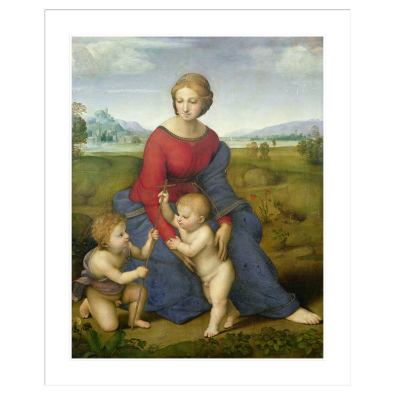 «Madonna in the Meadow» par Raphael, impression giclée encadrée, H 40,71 po x l 33,5 po