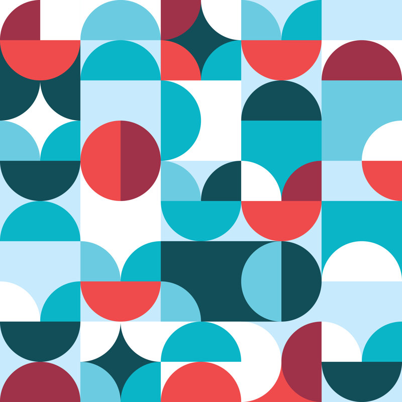 60'S And 70'S Geometric Textile Pattern by RedKoalaDesign - Wrapped Canvas Print, 122cm H x 122cm W x 3.8cm D