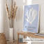 «Botanical Matisse Shell Soft Blue Bohemian», reproduction d'art sans cadre-494896926