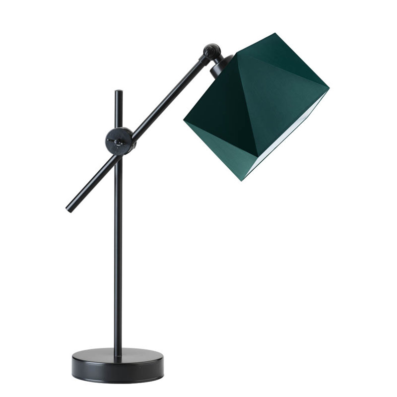 Cabezas 50 cm Black Desk Lamp, Bottle Green