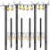 4 Pcs String Light Hook Poles with Superior Stability 5-Pronged Base, Waterproof Multiple Sections Ground Support Bracket, Patio Banner Lantern Hanging Stand, Banner Lantern Hanging Support
