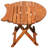 Wiebe Teak Folding Outdoor Side Table , 18'' in. W 16'' in. D