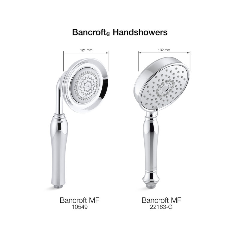 Bancroft Multifunction Handshower 2.5 GPM, Polished Chrome