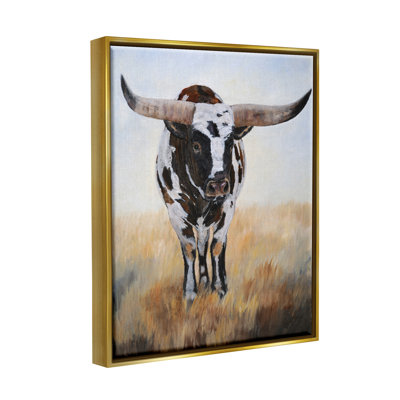 Art mural sur toile flottant "Longhorn Spots" par Kathy Winkler