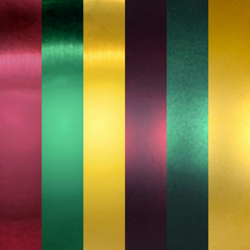 Assortiment d'ornements Gasperoni, H 3 po x l 3 po x P 3 po, Bourgogne / or / vert