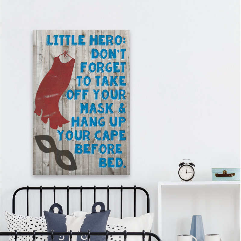 Cicely «Superhero Bedtime Rules», reproduction sur toile tendue, H 45 po x l 30 po x P 1,5 po