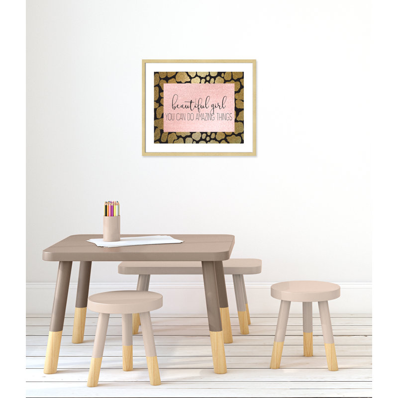Impression sur papier Amazing Things, H 21,5 po x l 25,5 po x P 1,19 po, Encadré de boîte champagne