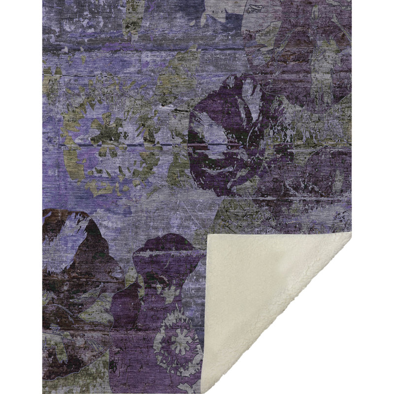 Jeté en sherpa Addison, Mauve