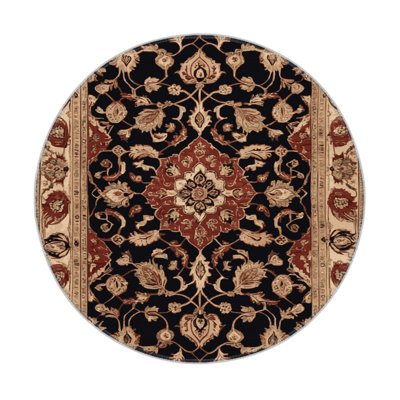 Persian Brown Indoor and Outdoor Area Rug