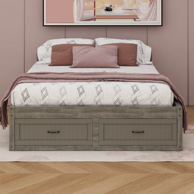 Platform Bed With 6 Storage Drawers