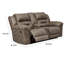 Causeuse inclinable avec accoudoirs coussinés 82 po Tecoma-1261888674-1261888673