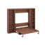 Lit escamotable double avec bureau et bibliothèque-1850216355