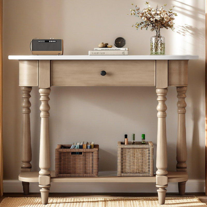 Table d'appoint 36 "pour le couloir, Blanc