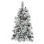 Arbre de Noël enneigé épinette 6 pi avec pommes de pin, arbre de Noël artificiel avec 403 pointes de branches, branches mixtes en PE et PVC, 250 lumières DEL multicolores, 11 modes de clignotants, décorations des Fêtes-107091544