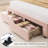 Burlyn Upholstered LED Bed Frame with Drawer & Adjustable Headboard-1044896650-1044642461