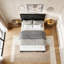 Base de lit plateforme en bois-1083007467
