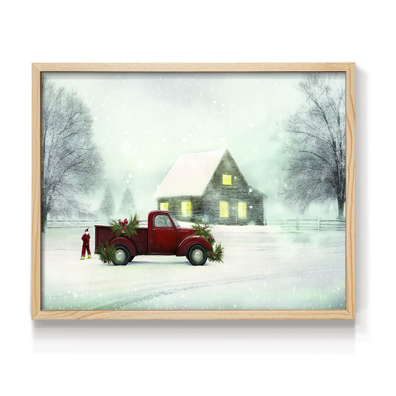 Art de Noël - CCVI - Reproduction encadrée - Restickable, H 8 po x l 10 po, Naturel