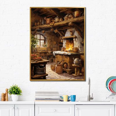 «Food Rustic Kitchen I - Coffee», impression sur toile, art mural