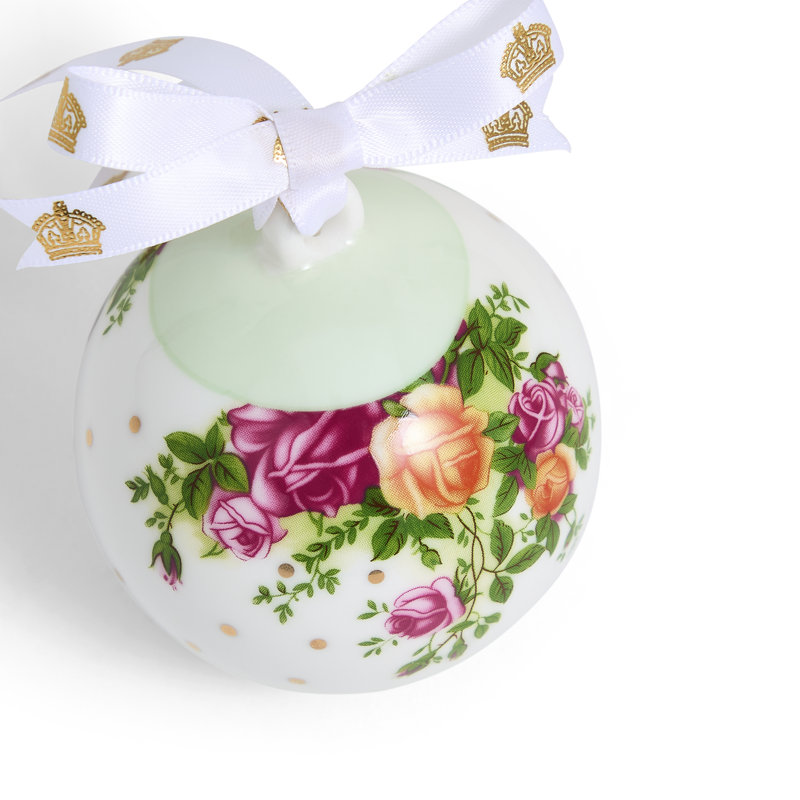 Royal Albert Old Country Roses Christmas Hanging Bauble Ornament